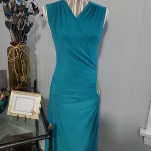 Sleeveless Dress with Embellishment to Hip